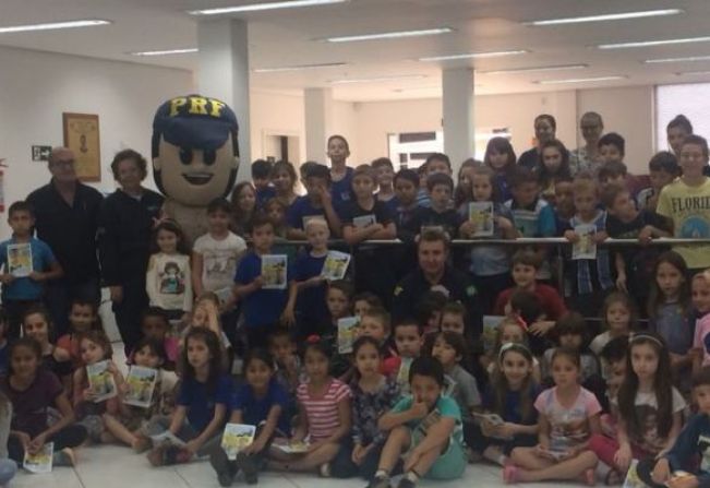 Escola Municipal Pedro Costa Beber teve palestra com o tema” prevenção no trânsito”